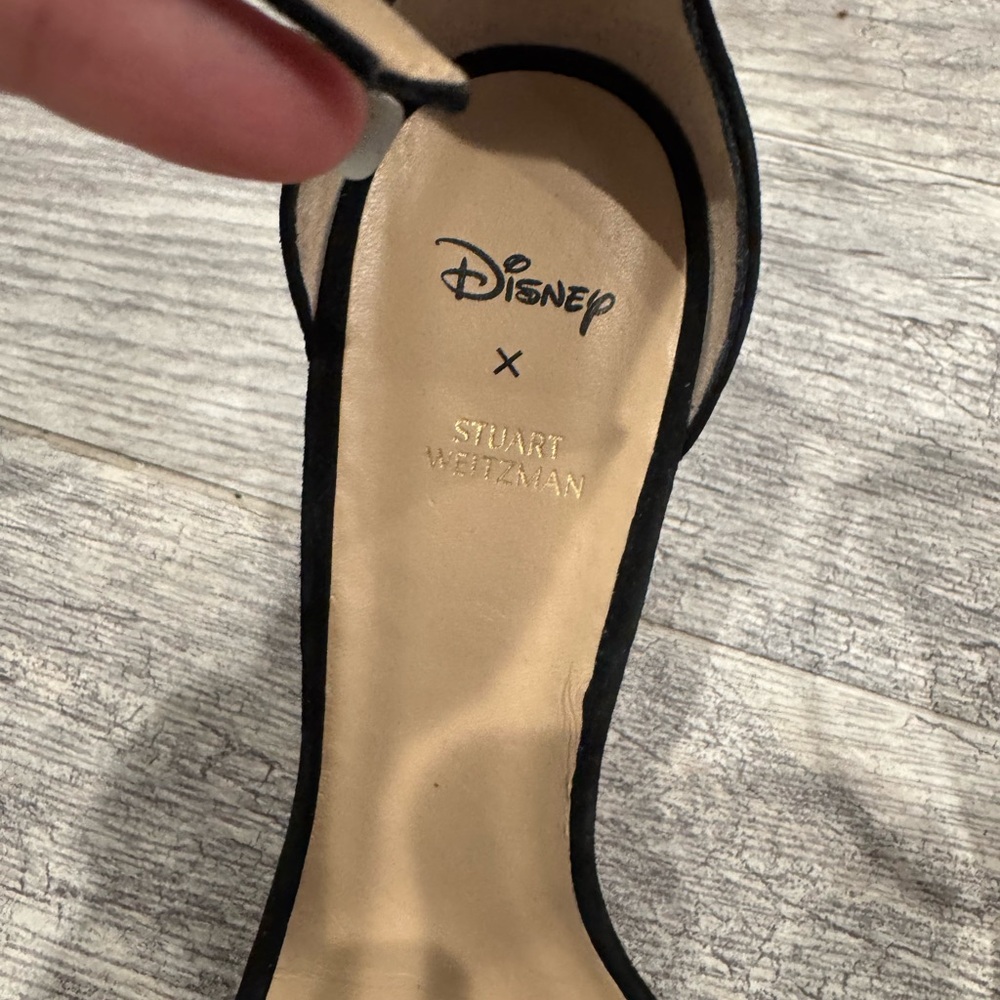 Stuart Weitzman x Disney Swarovski  black Nudistcurve 100 sandal heels - Picture 4 of 10
